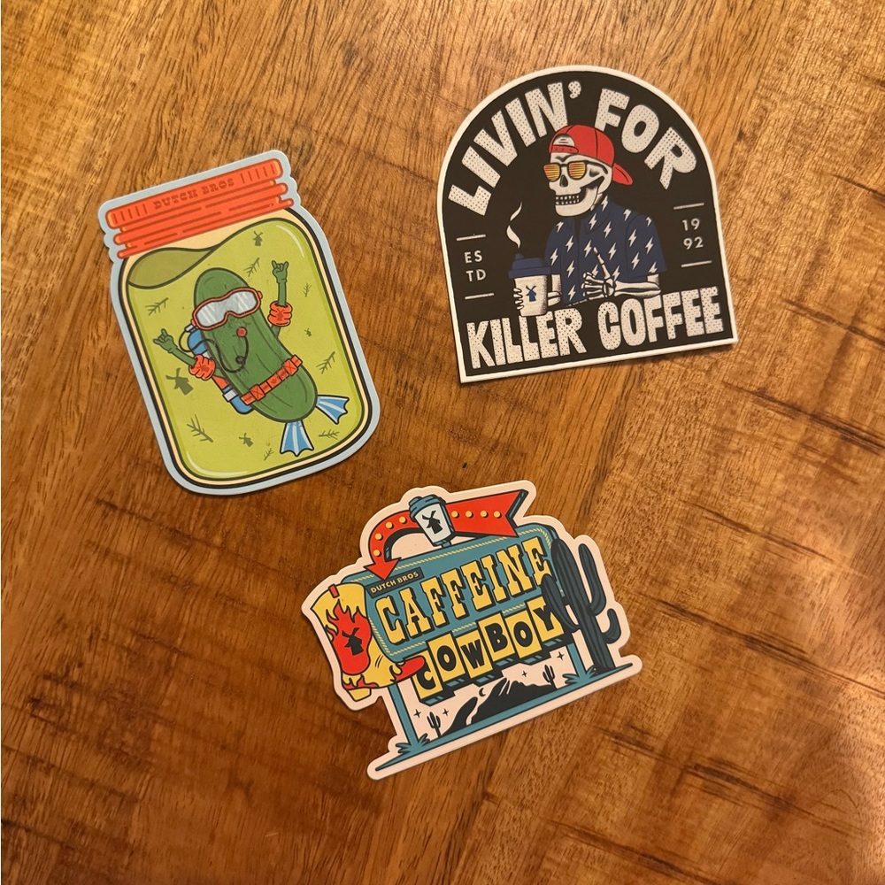 Dutch Bros 3 pack sticker set